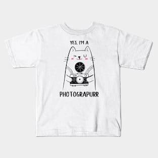 Yes, i’m a Photograpurr Kids T-Shirt